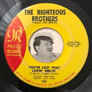 The Righteous Brothers There's A Woman Vinyl 45 Record '64